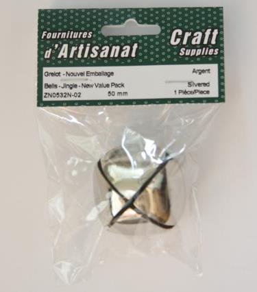 Bells - Jingle - New Value Pack, 50 Mm, 1 Piece, Silvered