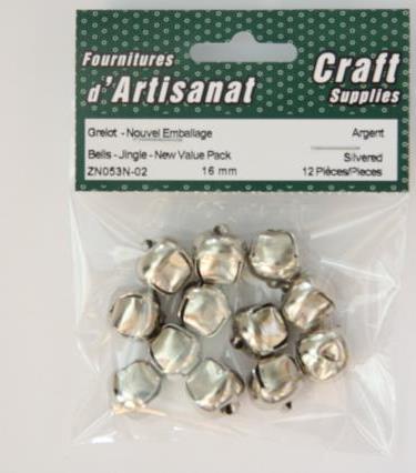 Bells - Jingle - New Value Pack, 16 Mm, 10 Pieces, Argent